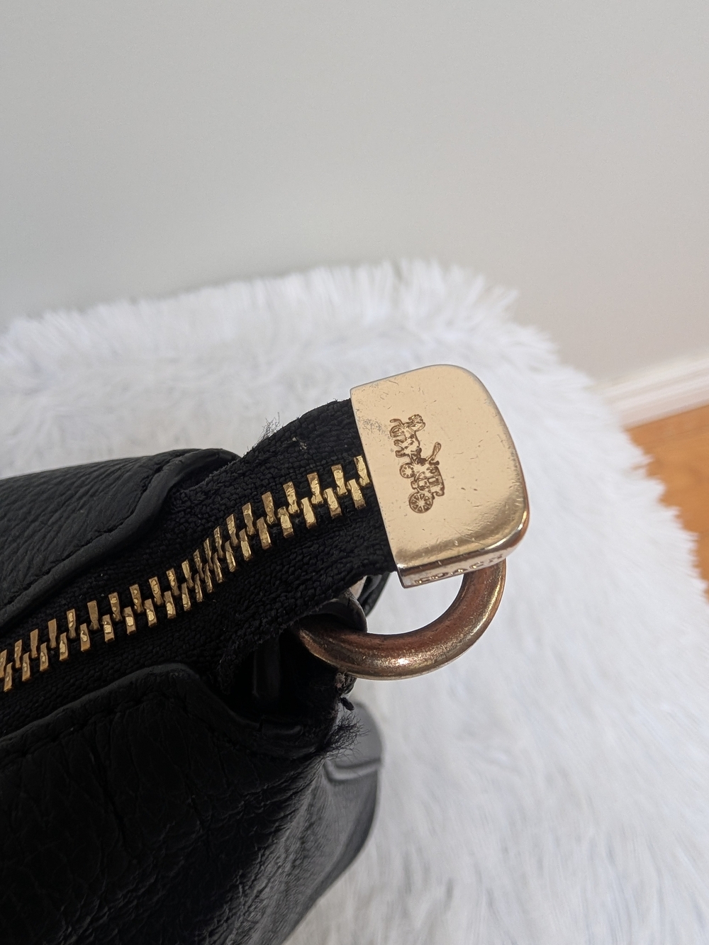 Coach Mae F34823 Black Pebbled Leather Crossbody - Picture 9 of 15